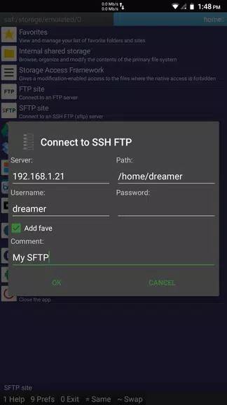 SFTP plugin to Ghost Commander スクリーンショット 0