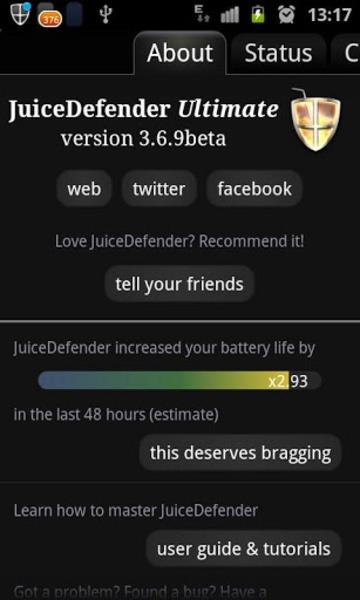 JuiceDefender ဖန်သားပြင်ဓာတ်ပုံ 1