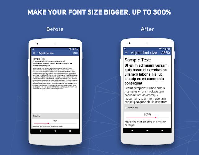 Schermata Big Font - Change Font Size & Text Size 0