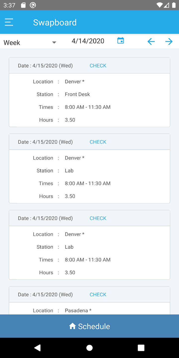 ScheduleSource Teamwork Ảnh chụp màn hình 1