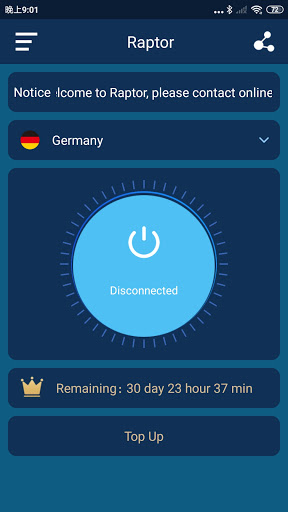 RaptorVPN Ảnh chụp màn hình 0
