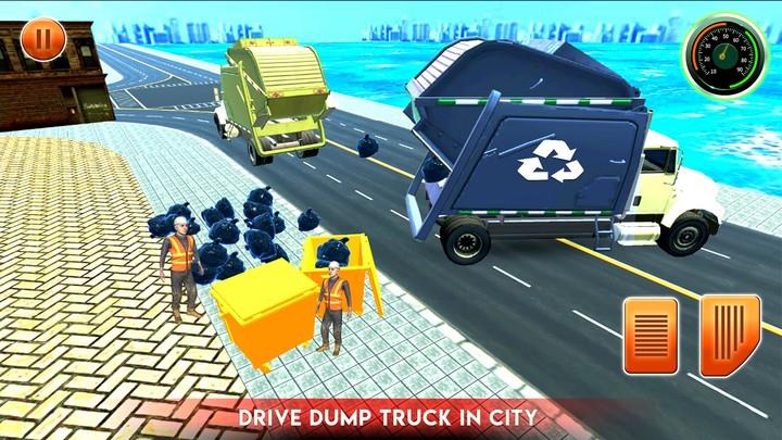 City Garbage Truck Driving Sim स्क्रीनशॉट 2