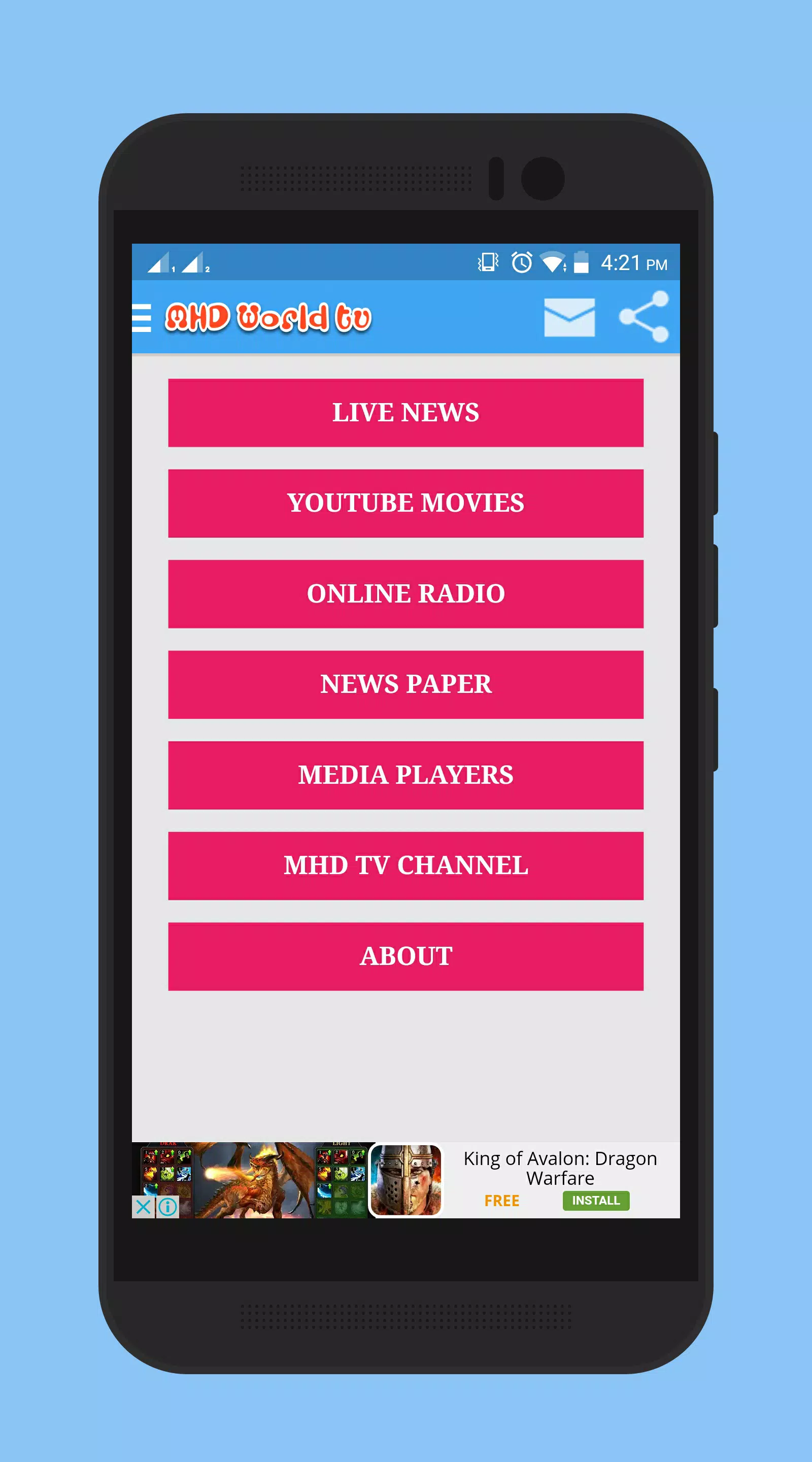 Mhd world tv Ảnh chụp màn hình 2