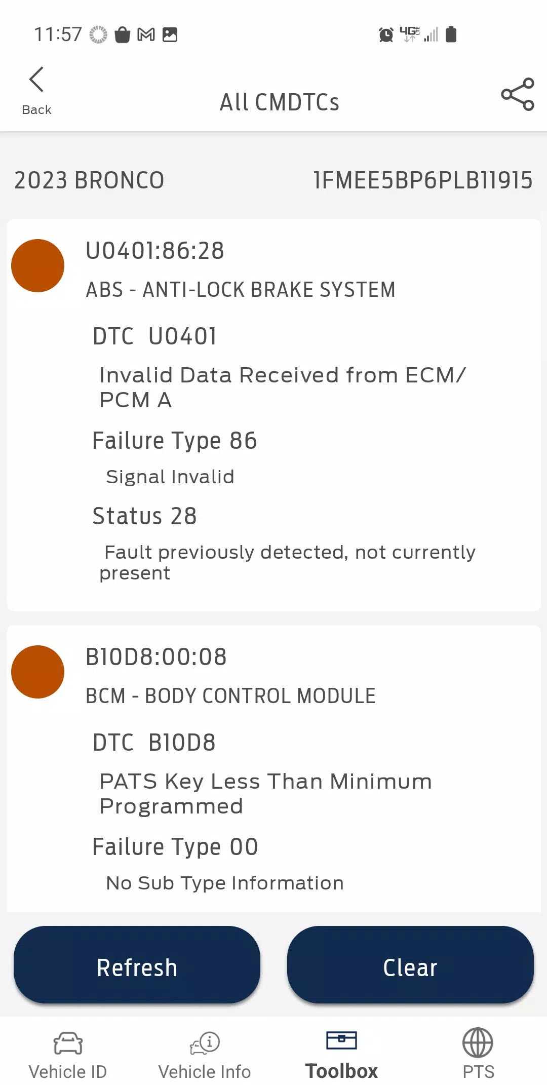 Ford DiagNow ภาพหน้าจอ 2