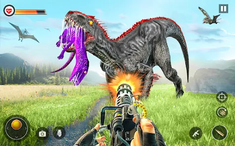 Dino Hunter Sniper 3d: Dinosaur Free FPS Shooting Ekran Görüntüsü 2