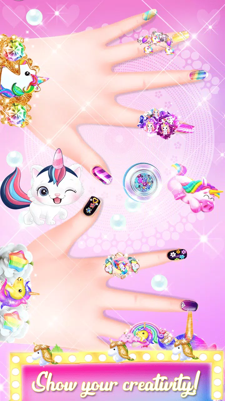 Unicorn Acrylic Nails Makeover Tangkapan skrin 3