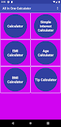 All In One Calculator স্ক্রিনশট 0