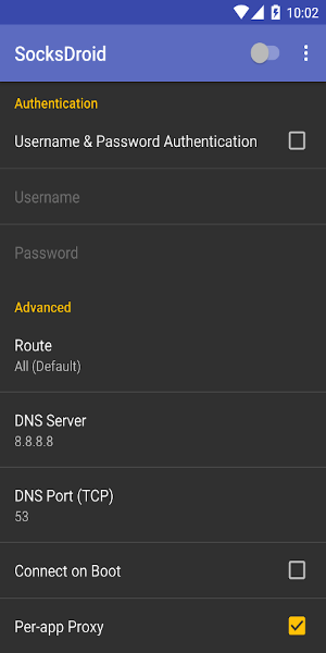 SocksDroid ภาพหน้าจอ 2