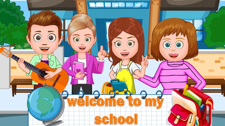 My Family Town : City School Captura de tela 0