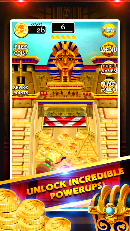 Schermata Gold of King Pharaoh Egypt - Coin Party Dozer 0