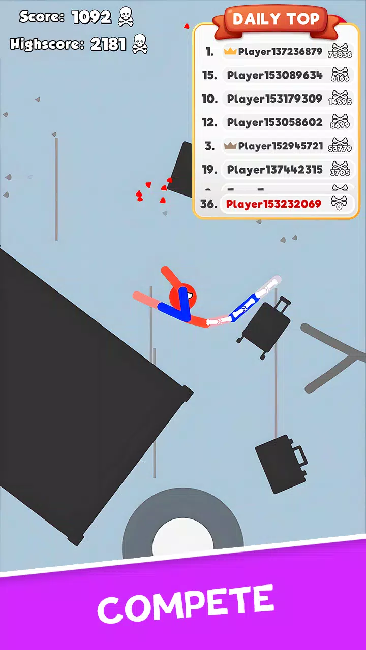 Stickman Broken Bones io 스크린샷 1