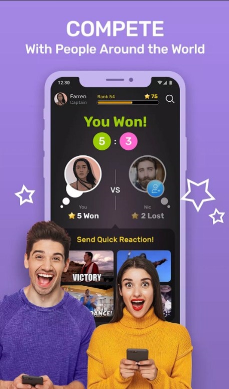 TRIVIA GO! Live 1v1 Quiz Game স্ক্রিনশট 1