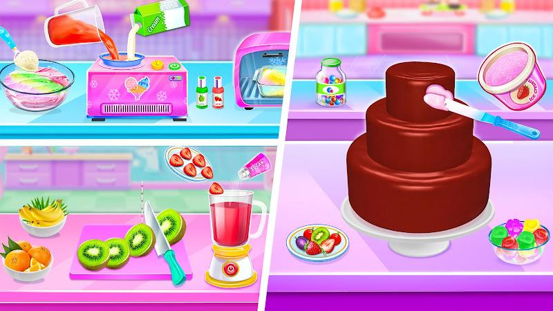 Ice cream Cake Maker Cake Game Ekran Görüntüsü 2