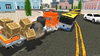 Transporter Truck Driving 3D Captura de tela 2