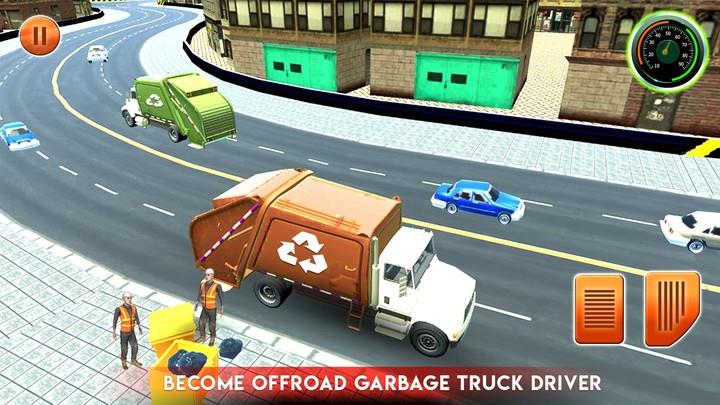 City Garbage Truck Driving Sim स्क्रीनशॉट 0