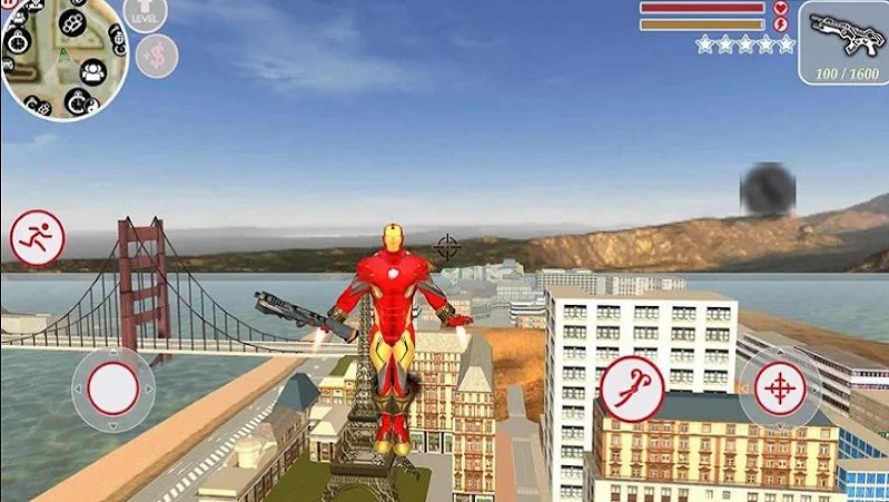 Iron Rope Hero War - Superhero Captura de pantalla 1