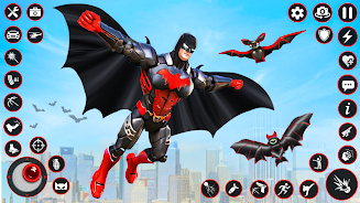 Bat Hero Dark Crime City Game ภาพหน้าจอ 0