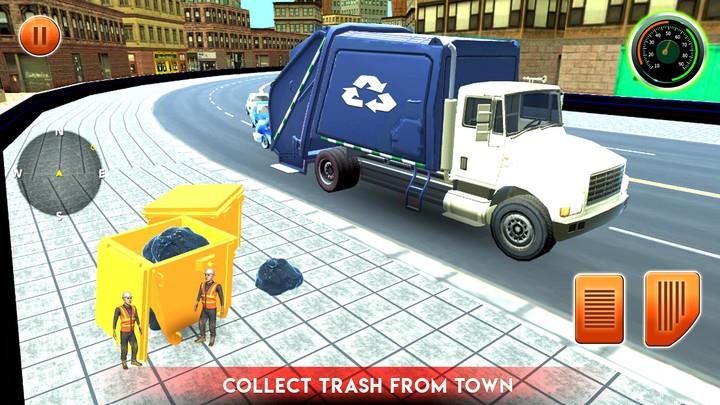 City Garbage Truck Driving Sim स्क्रीनशॉट 3