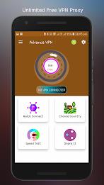 Advance VPN: Fast VPN App ဖန်သားပြင်ဓာတ်ပုံ 0