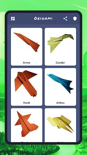 Origami aircraft, paper Screenshot 0