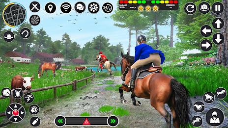 Horse Racing Games Horse Rider स्क्रीनशॉट 0