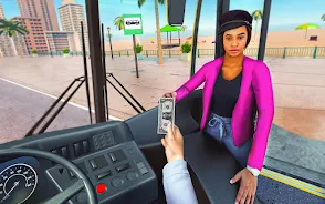 Bus Driving Sim- 3D Bus Games Capture d'écran 0