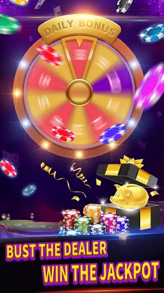 BlackJack 21 lite offline game Tangkapan skrin 2