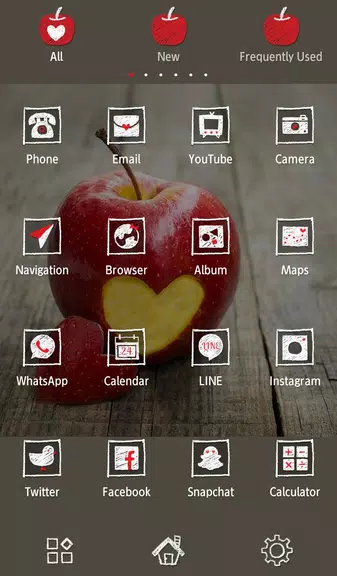 Heart Apple Theme +HOME Tangkapan skrin 1