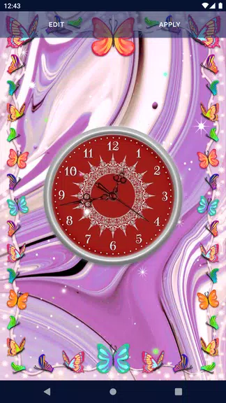 HD Clock Beautiful Wallpaper Zrzut ekranu 2