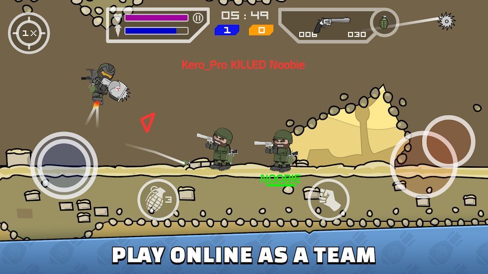 Mini Militia - Doodle Army 2 Mod Tangkapan skrin 1