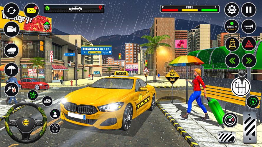US Taxi Car Parking Simulator Скриншот 0