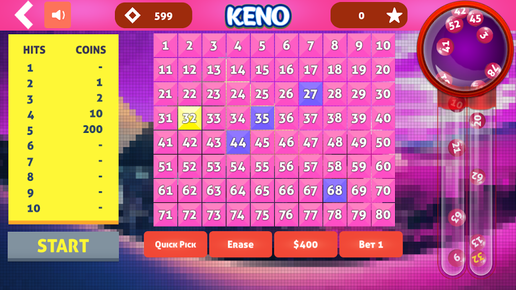 Schermata Cleo Keno - Free Keno Game 3