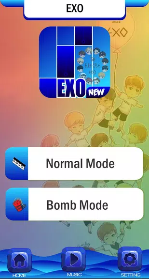 EXO Chibi Piano Tiles Schermafbeelding 2