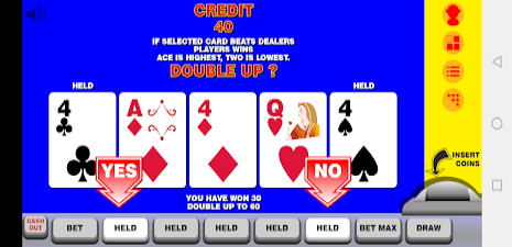 Video Poker with Double Up स्क्रीनशॉट 1