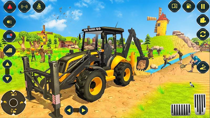 Village Excavator JCB Games Tangkapan skrin 3