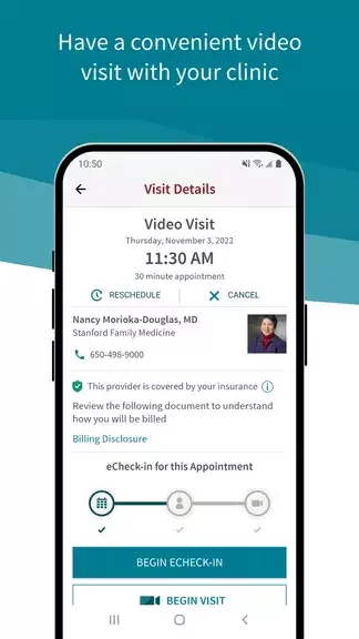 Stanford Health Care MyHealth Captura de tela 1