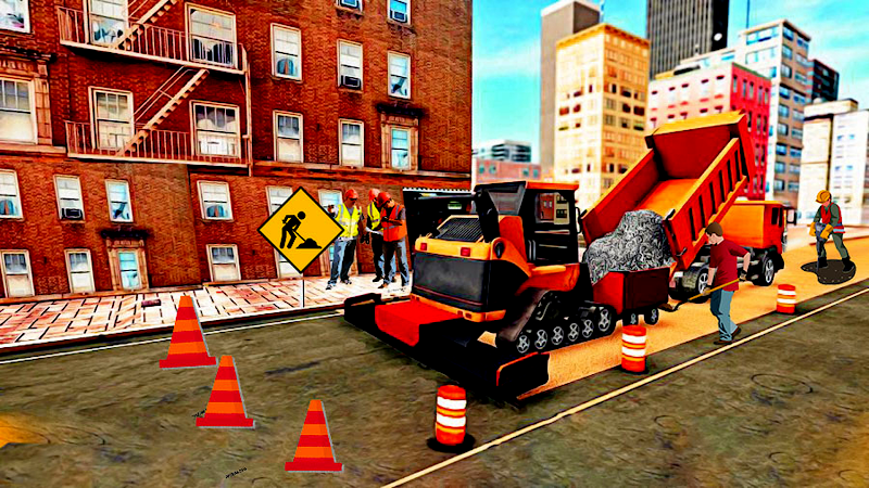 Highway road construction game Zrzut ekranu 2