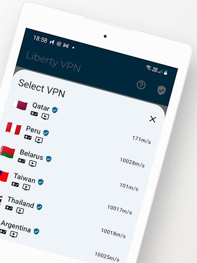 Liberty VPN Secure & Fast VPN ဖန်သားပြင်ဓာတ်ပုံ 1