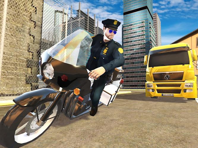 US Police Bike Chase Game Schermafbeelding 2