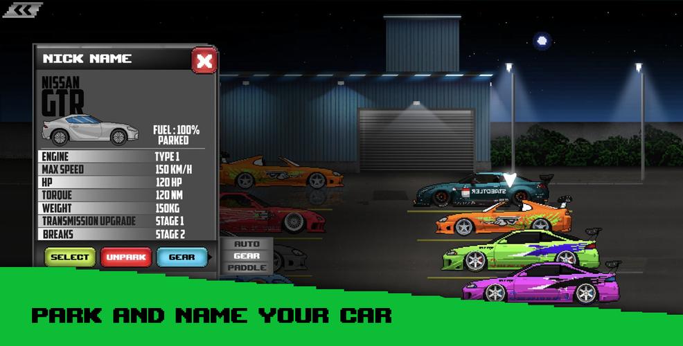 Pixel Car: Reckless Racer Captura de tela 3