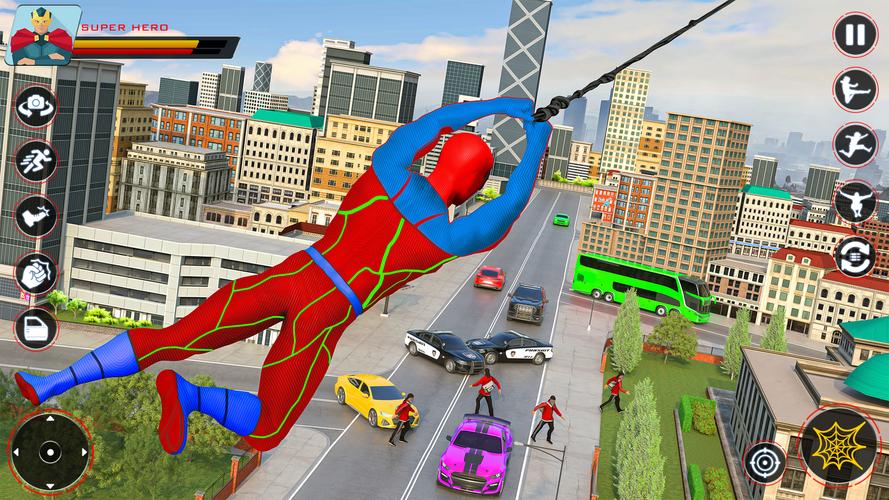 Spider Flying Rope Hero Games Captura de tela 0