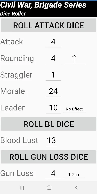 Civil War Brigade Series Dice Roller ဖန်သားပြင်ဓာတ်ပုံ 1