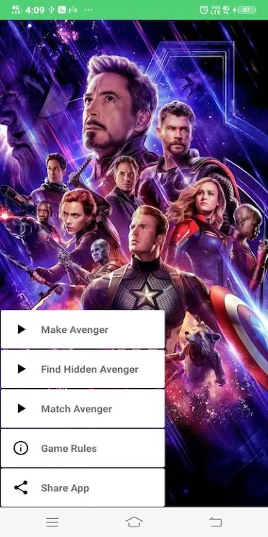 Schermata Avengers Cards Flip Game 0