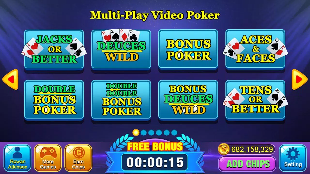 Video Poker Games - Multi Hand Schermafbeelding 0