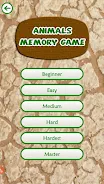 Animals Memory Game Captura de pantalla 1