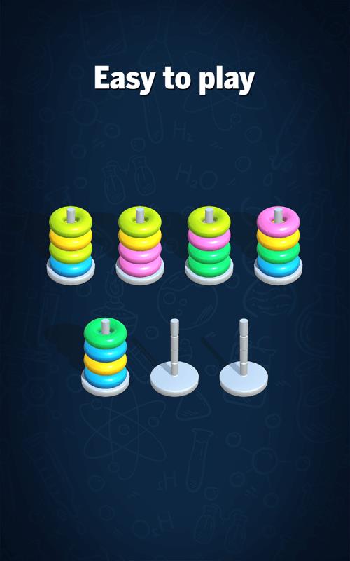 Hoop Sort Puzzle: Color Ring Screenshot 1