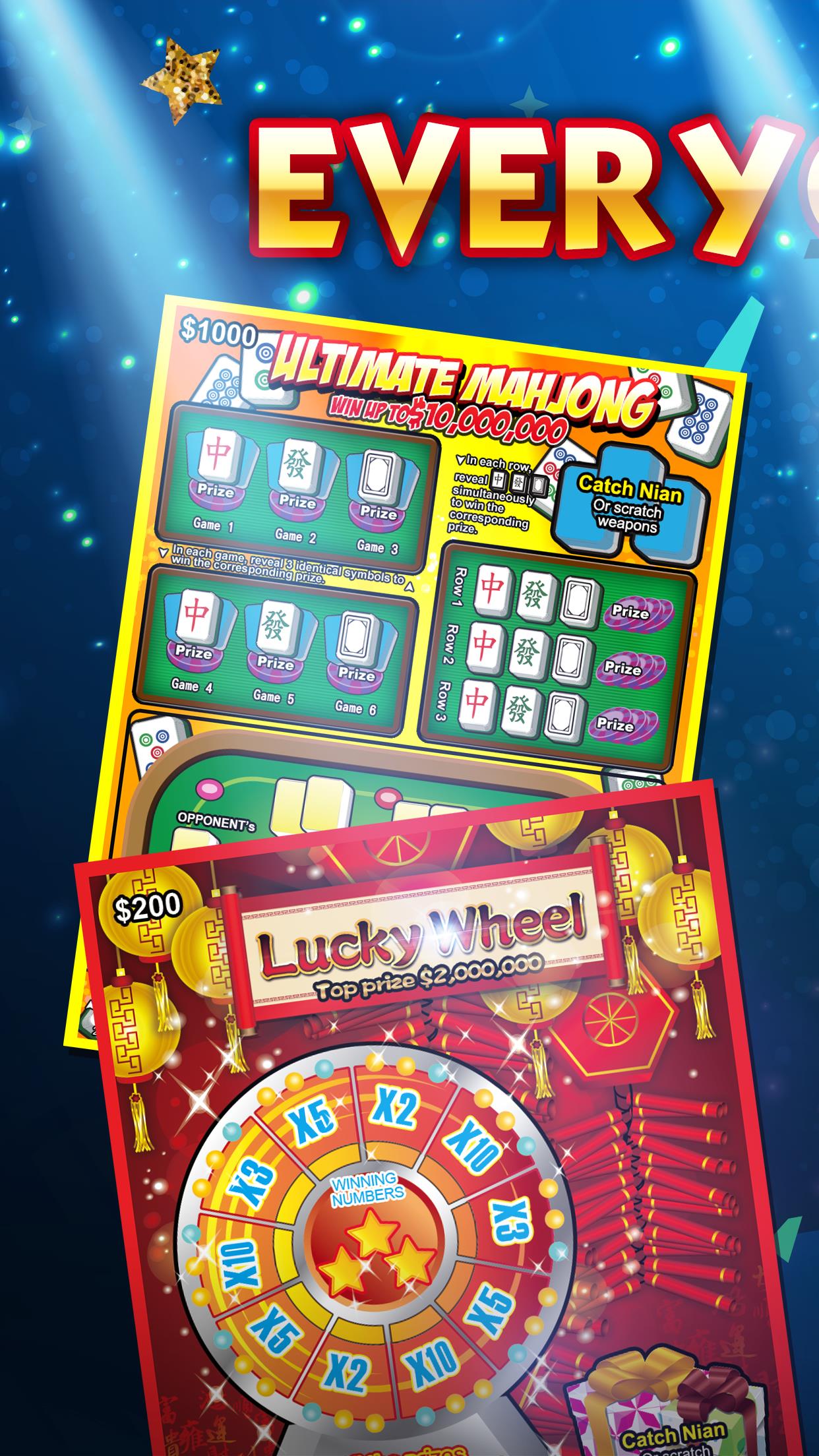 Lottery Scratch Off - Mahjong Schermafbeelding 0