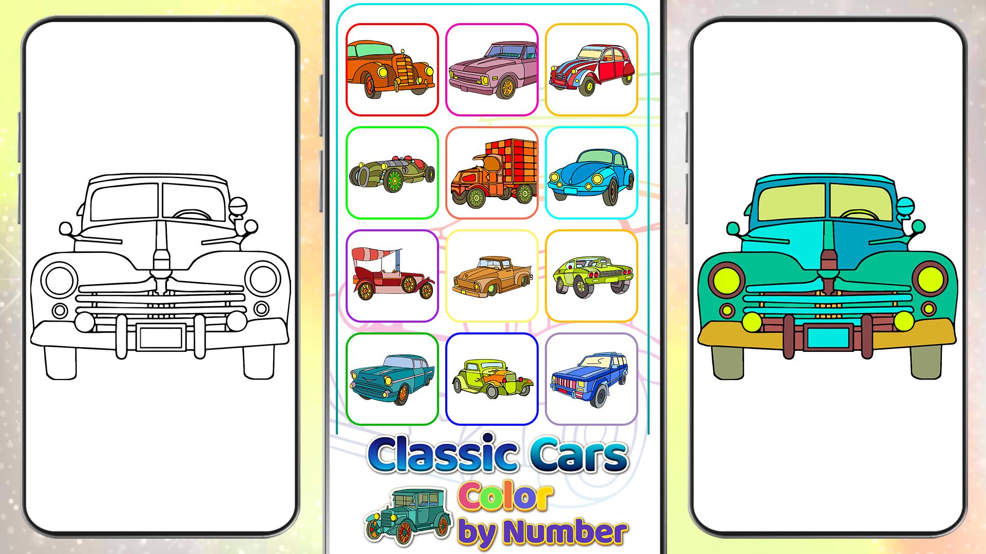 Classic Cars Paint by Number स्क्रीनशॉट 3