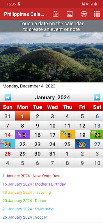 Philippines Calendar 2024 Schermafbeelding 2