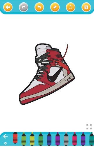 coloring sneakers Schermafbeelding 0